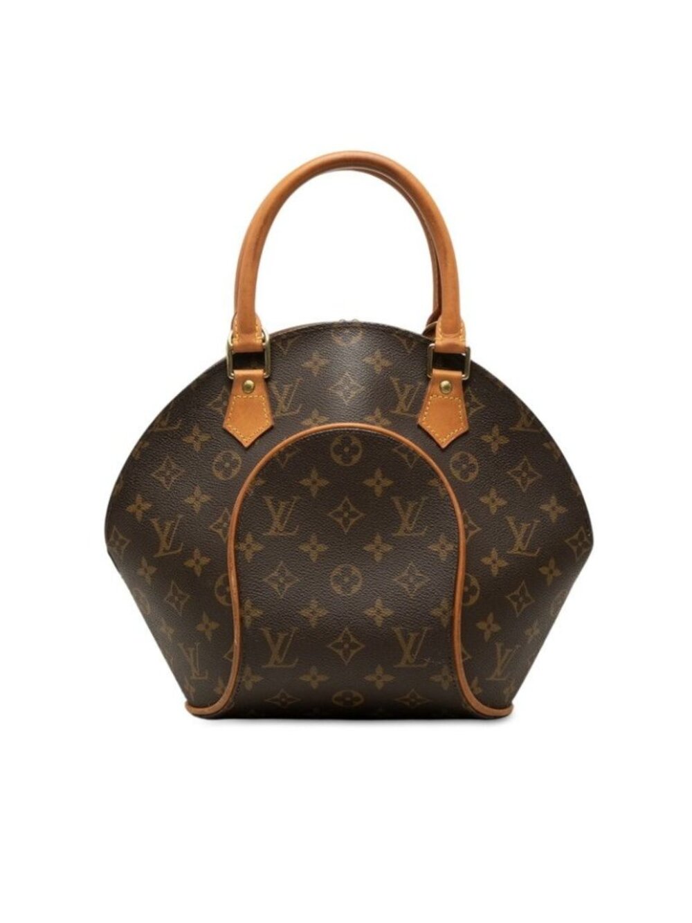 Louis Vuitton Monogram Ellipse PM Handbag Brown Leather